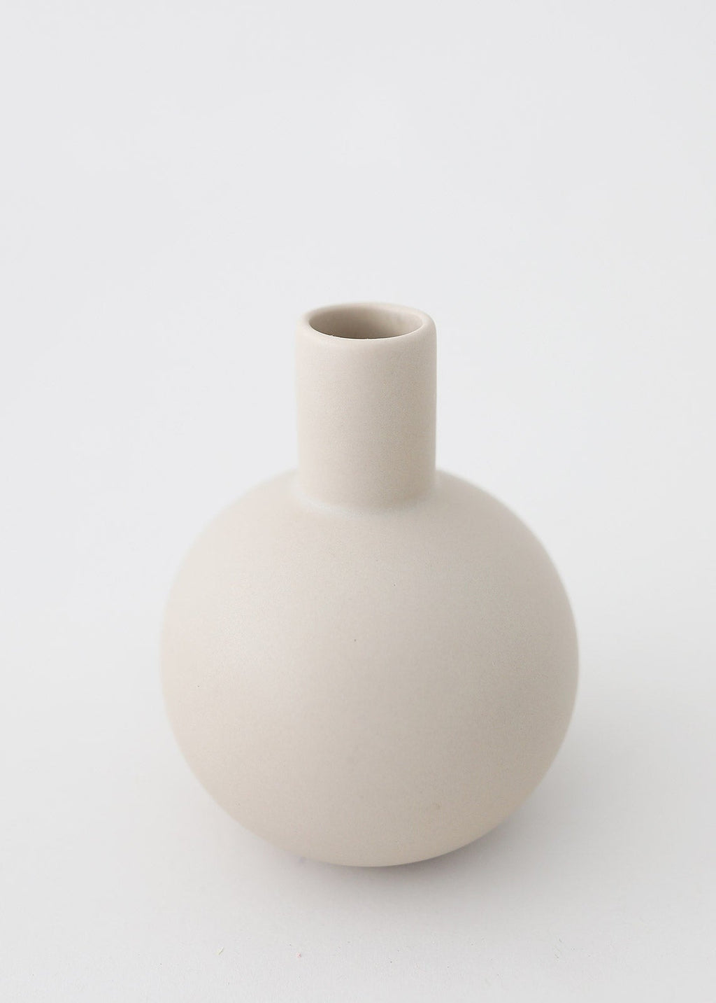Beige Mini Porcelain Ceramic Bud Vase